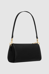 Back product shot of the Oroton Harvey Baguette Crossbody in Black and Smooth leather for Women .