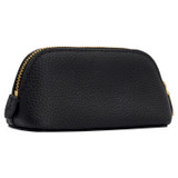 Back product shot of the Oroton Eve Mini Beauty Case in Black and Premium pebble leather for Women .