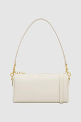 Front product shot of the Oroton Harvey Baguette Crossbody in Cream and Premium smooth leather for Women .