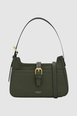 Front product shot of the Oroton Dylan Mini Baguette Crossbody in CACTUS and Premium pebble leather for Women .