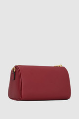 Back product shot of the Oroton Harvey Baguette Crossbody in BERRY and Premium smooth leather for Women .
