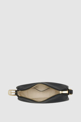 Internal product shot of the Oroton Cali Baguette in BLACK and Premium smooth leather for Women .
