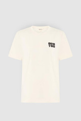Front product shot of the Oroton Maggie Graphic Tee in Calico and 100% cotton single jersey fabric for Women .