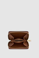 Internal product shot of the Oroton Iris Small Zip Wallet in Cinnamon and Premium pebble leather  for Women .