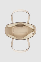 Internal product shot of the Oroton Juliette Medium Tote in Ecru and Premium pebble leather for Women .