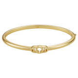 Front product shot of the Oroton Juliette Hinged Cuff in Gold and Brass material for Women .