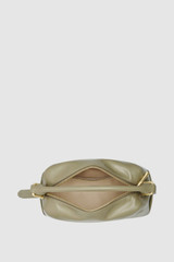Internal product shot of the Oroton Lewis Crackle Day Bag in Pistachio and Premium smooth leather for Women .