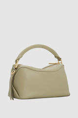 Back product shot of the Oroton Lewis Crackle Day Bag in Pistachio and Premium smooth leather for Women .