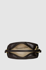 Internal product shot of the Oroton Lewis Crackle Day Bag in Dark Chocolate and Premium smooth leather for Women .