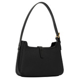Back product shot of the Oroton Dylan Mini Baguette Crossbody in Black and Premium pebble leather for Women .