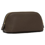 Back product shot of the Oroton Eve Mini Beauty Case in COFFEE BEAN and Premium pebble leather for Women .