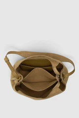 Internal product shot of the Oroton Alba Suede Hobo in Tobacco and Cow suede leather for Women .