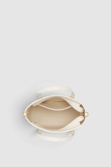 Internal product shot of the Oroton Polly Straw Small Tote in Natural/Cream and Woven straw material for Women . IP:17