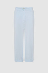 Front product shot of the Oroton Arlo Carpenter Chino in Pale Blue and 100% cotton fabric for Women .