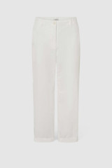 Front product shot of the Oroton Arlo Carpenter Chino in Antique White and 100% cotton fabric for Women .