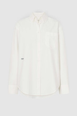 Front product shot of the Oroton Oxford Shirt in Antique White and 100% cotton fabric for Women .