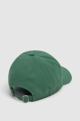 Back product shot of the Oroton Oroton Script Cap in Racing Green and 100% cotton canvas fabric for Women .